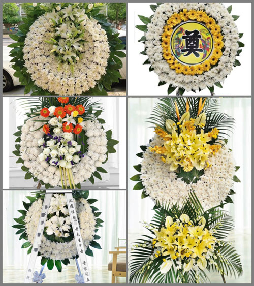 山东青岛莱西市孙受镇花岭村花圈速递